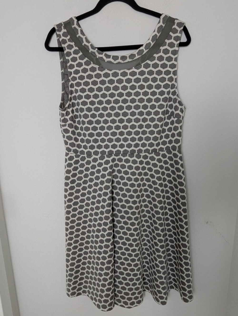 Stitch Fix Pixley Womens Textured Knit Circle Print Millie Fit Flare Dress M